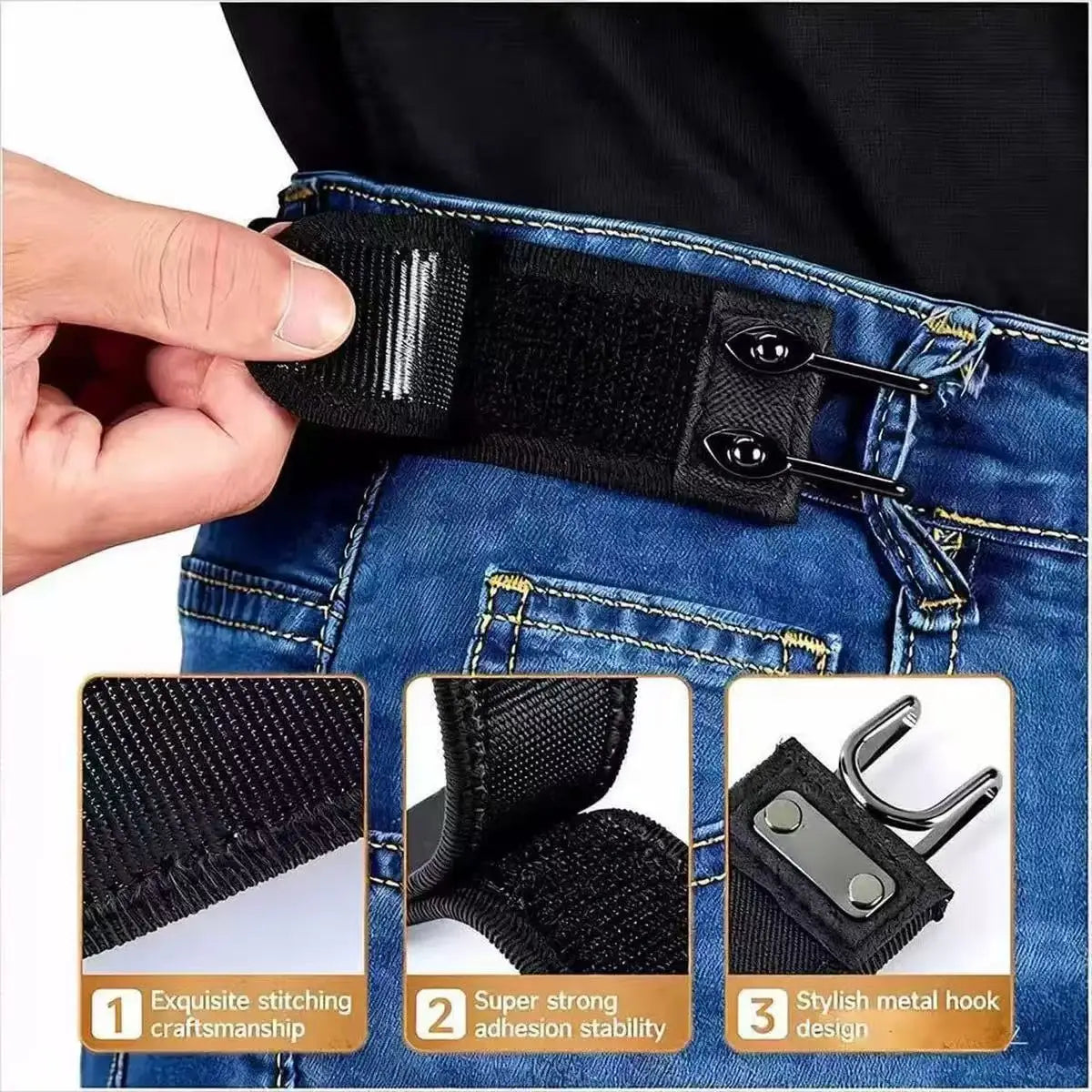 Novacart Elastic Waistband Buckle with Iron Hook Adjustable Tactical Belt Clip