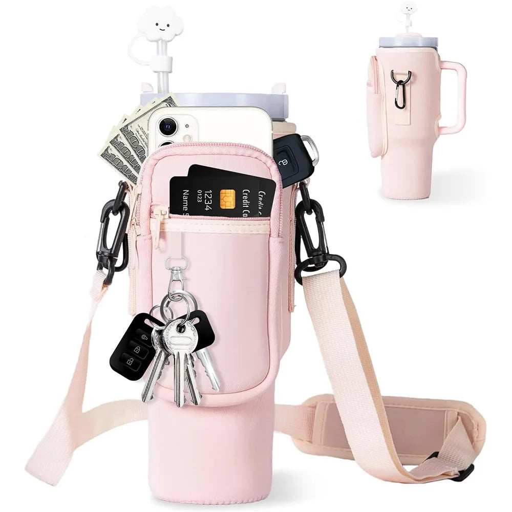 Novacart™ Water Bottle Carrier Bag with Phone Pocket for Stanley