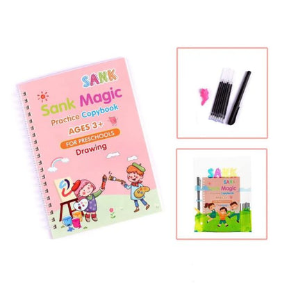 Novacart Sank Magic Practice Book Set 4 Books with Pen & 10 Refills