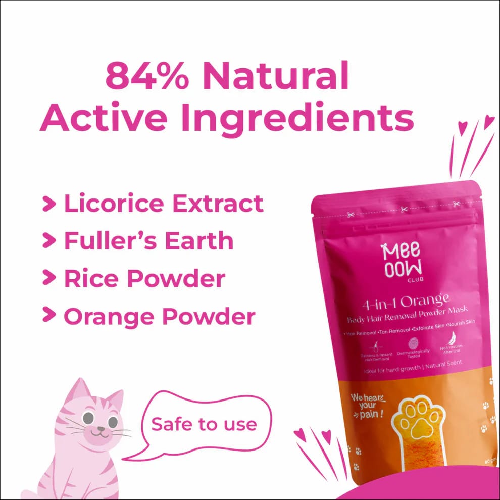 Orange Wax Powder – Hair Free Skin in 10 Mins