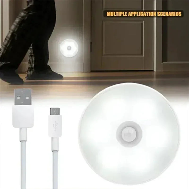 Motion Sensor LED Night Light - Battery Operated, Easy Installation