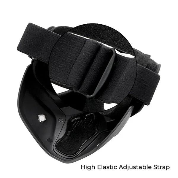 Bike Face Mask with Goggles Dustproof & Smog Filter with Adjustable Strap Winters Special ( Random Color )