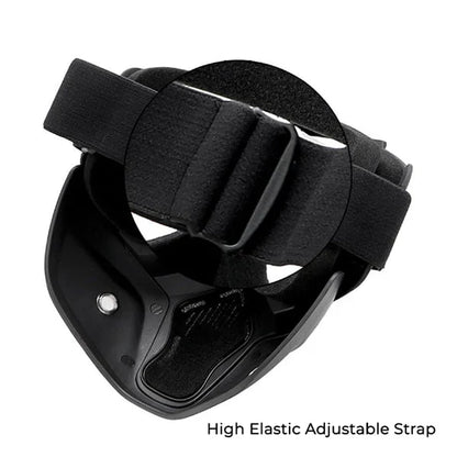 Bike Face Mask with Goggles Dustproof & Smog Filter with Adjustable Strap Winters Special ( Random Color )
